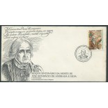 Fdc 443/88 José Bonifácio,carimbo Santos - SP 14.112 com manchas