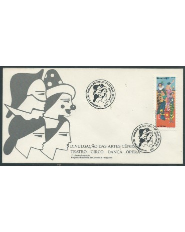 Fdc 461/88 Artes Cênicas, carimbo do RJ 14.114