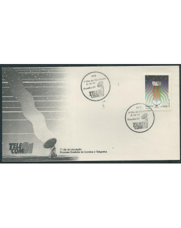 Fdc 542/91 Telecom 91 Carimbo DF - 14.118
