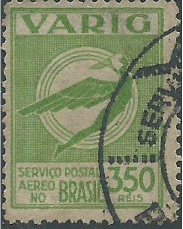 V-37 350 réis, verde 14.282 Carimbo será outro