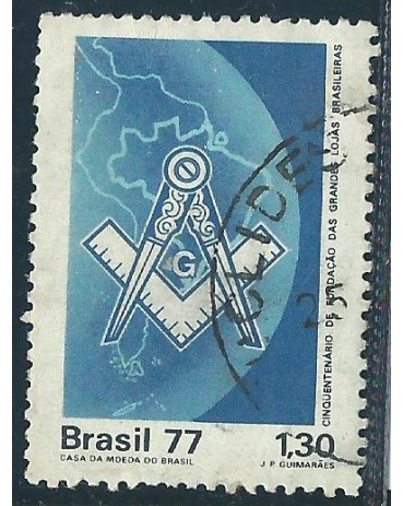 C996 Cinquentenário da Fundação das Grandes Lojas Brasileiras 1977 Carimbado 14.317