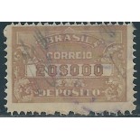 D-20 Es Depósito cifra horizontal,Castanho oliva Sem filigrana (Raro)  14.479 Carimbado