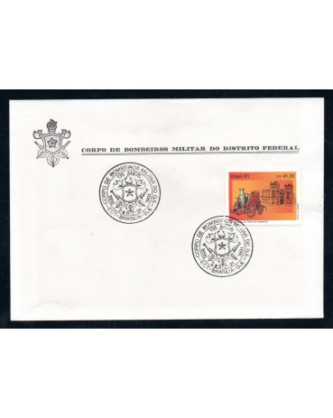 1991 Brasil 1991 Envelope Bombeiros  - D. Federal 14.549