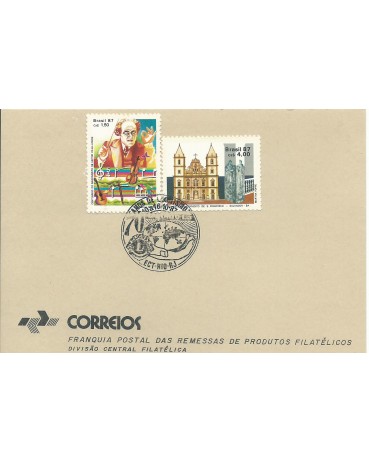 Brasil Franquia Postal 1987 ECT Rio de Janeiro - 70 anos do Lions Clube 15.078