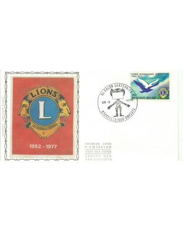 Bélgica 1977 FDC  Lions Internacional 15.114