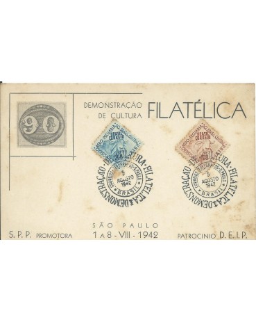 1942 Folhinha da Demonstração de Cultura Filatélica, SP 5 Ago 1942 -15.383