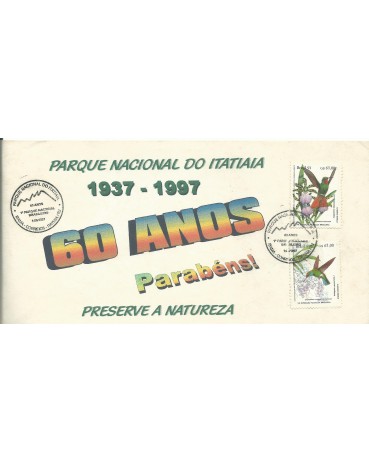 1997 Envelope Personalizado do Parque Nacional do Itatiaia  1937-1997  carimbos comemorativos 15.399