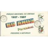 1997 Envelope do Parque Nacional do Itatiaia 1937-1997, com dois carimbos e selos 15.400