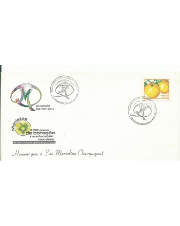 2000 Envelope  em homenagem a São Marcelino Champagnat, carimbo 6 a 15.8.2000  - 15.420
