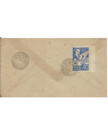 1947 Envelope da 1ª Jornada Brasileira de Puericultura e Pediatria ,R.Janeiro - D.F. 10.10.47 -15.442