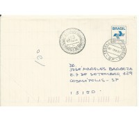 Brasil Envelope Circulado da Sociedade Filatélica Rotária , Ferraz de Vasconcelos- SP, 1.01.91 - 15.448