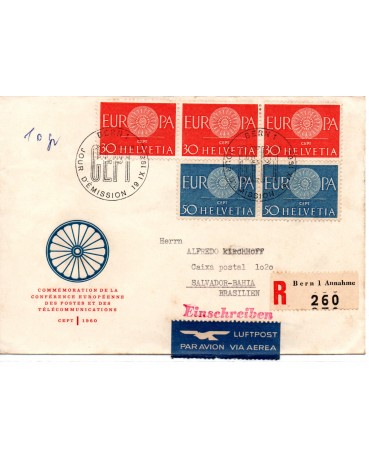 Suíça  19.9.1960, Circulado para Salvador - Bahia 16.509