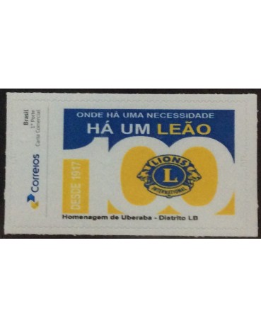 PB0060 Cent.Lions Homenagem de Uberaba 2017 autoadesivo 17.446