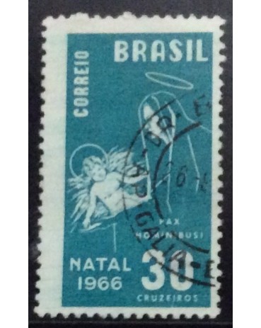 Brasil Natal 1966 carimbado 17.481