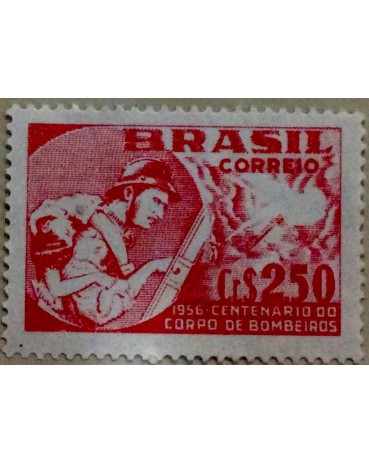 Brasil 1956, mint, 100 anos do corpo de bombeiros 17.929