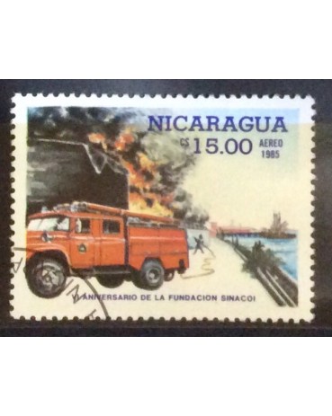Nicarágua aéreo 1985 carimbado 17.972