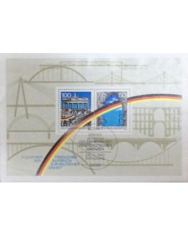 Alemanha Bloco Bundespost 1990 Carimbo comemorativo 18.298