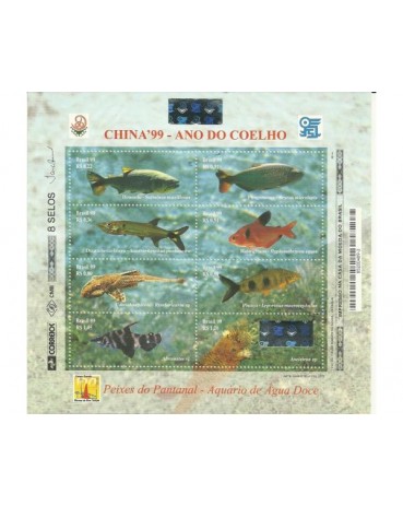 B113 China 99 ano do Coelho Mint 1690