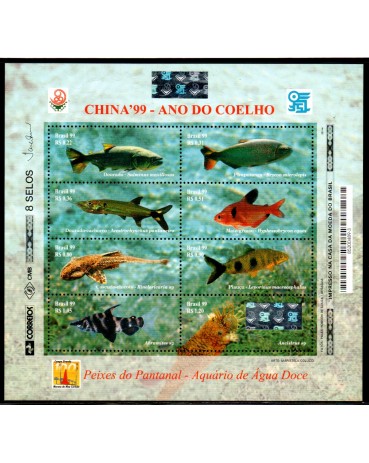 B113 China 99 ano do Coelho Mint 1690