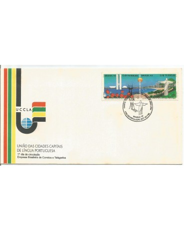 FDC - União das cidades capitais de Língua Portuguesa 1993 leve mancha escura .368