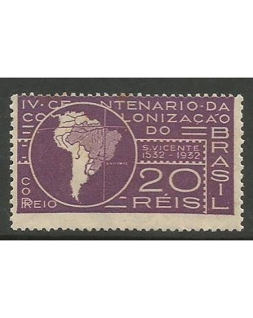 C41/1932 20 réis 4º Centenário de S.Vicente 18.490 mint