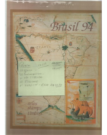 1994 Coleção anual contendo: 48 comemorativos, 03 blocos, 01 etiqueta. 18 regulares e Hansen 18.559 (3LP Zero)