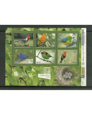 B153 Aves Exuberantes - Lubrapex 2009 Mint 1727 