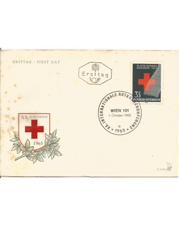 Áustria FDC 01.10.1965 algumas manchas 18.821