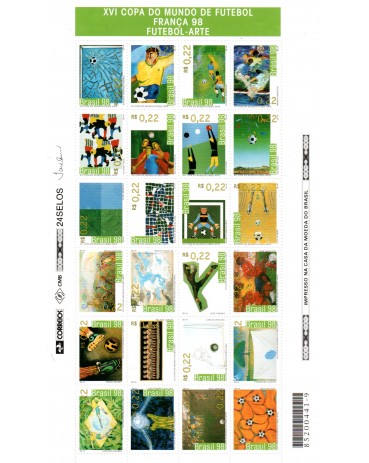 1998 C2113/2136 XVI Copa do mundo na França 18.900  Mint