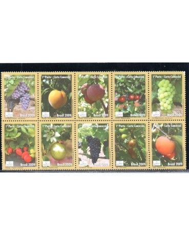 C2825/2834 - 2009 Emissão Mercosul  - Produtos de Exportação, Circuito das Frutas, Turismo Rural 18.969  Mint