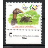 2006 - 1611 Angola 45 Kwanzas , Lubrapex 2006 (30.10 a 05.11) Rio de Janeiro. X Ano do Aniversário comunidade dos Países de Língua Portuguesa, (Galinha do Mato (capota ou saqué) 18.990  M
