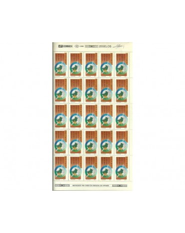 1992 - Folha do selo C-1800 mint  Eco-Rio (Fauna-Flora) 1769