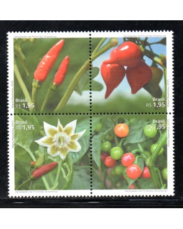 C3496/3499 Variedades de Pimentas Brasileiras 20.080 Mint