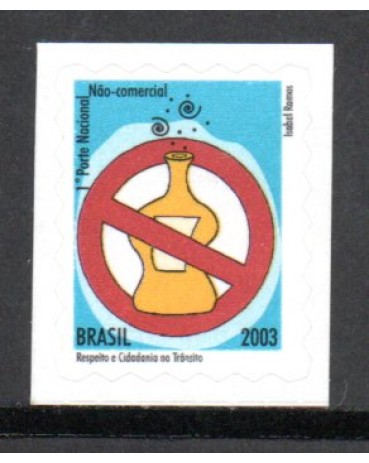 R825  Respeito e Cidadania no trânsito - Garrafa de Álcool 20.082 Mint