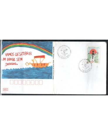 2000 Envelope "Criança e Cidadania" 13.07.2000 Brasilia DF 20.097 com uma dobra ao centro