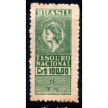 Tesouro Nacional, Cr$100,00 verde, novo 20.171