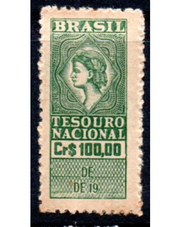 Tesouro Nacional, Cr$100,00 verde, novo 20.171
