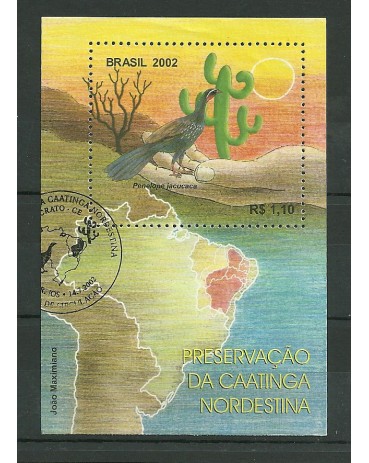 B126 Preservação da Caatinga Nordestina, carimbado/usado  cbc   Crato - CE 1802