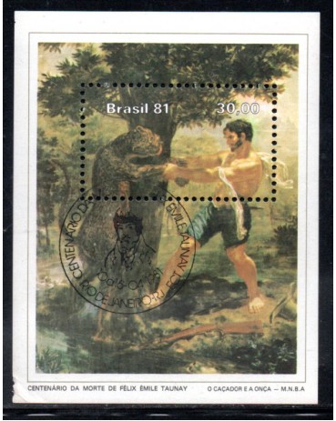 1981 B48 Emile Taunay carimbo comemorativo RJ, Aminci abaixo na esquerda 22.250