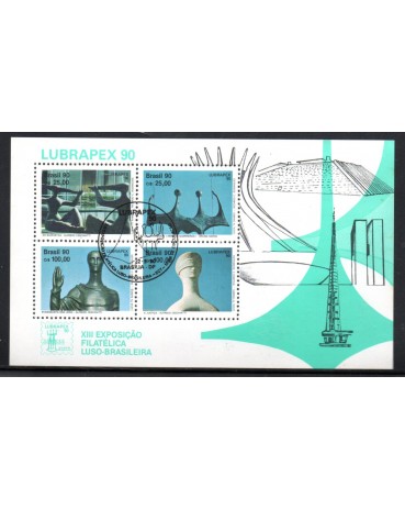1990 B87 Lubrapex 90 XIII Exposição Filatélica Luso-Brasileira, CBC-DF mint 22.281