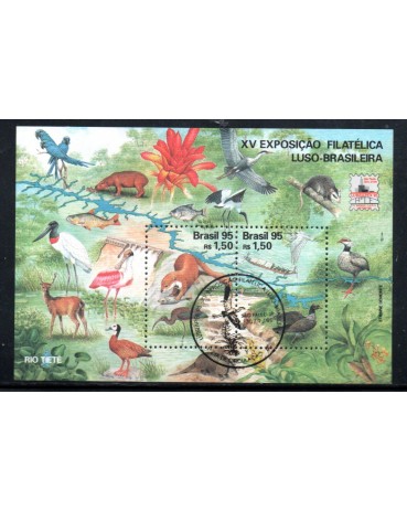 1995 B101 Lubrapex 95 Fauna do Rio Tietê CBC-SP novo com goma 22.292