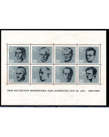 Alemanha Bundespost 1964 Bloco 02 novo 22.396