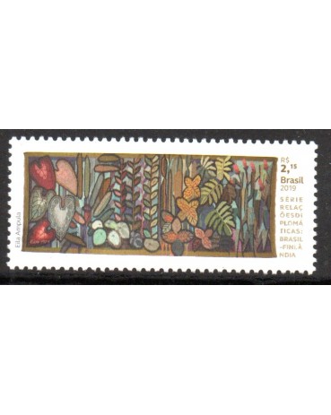 C3877 Relações Diplomáticas Brasil -  Finlândia 22.480 Mint