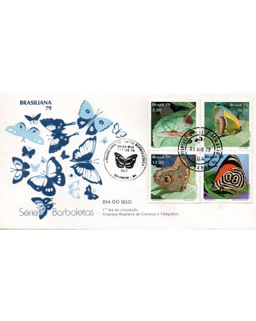 Fdc-179 Dia do selo Borboletas - Brasiliana 79 Carimbo BA 22.846