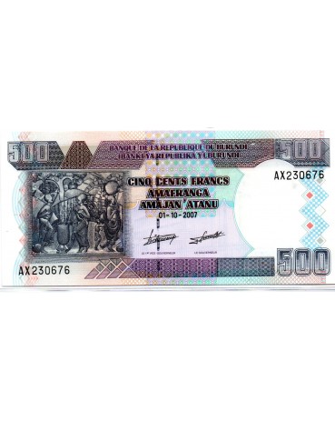 Burundi 2007 FE 500 Francos 22.896