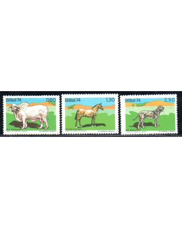 C864/866 Série Animais Brasileiros "Tabapuã, Cavalo Crioulo, Fila Brasileiro 23.109 M