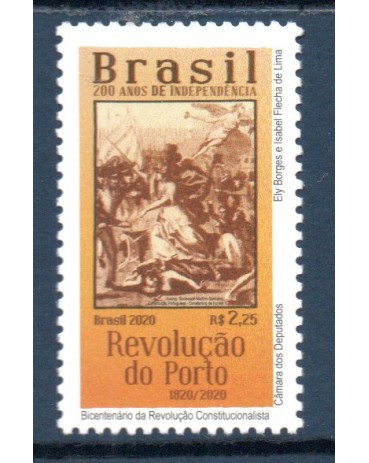 C3913 /2020 Revolução do Porto " 200 anos da Independência" Mint 23.305 Mint