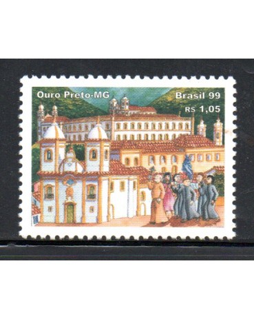 C2198 Destacado do bloco 111 Patrimônio da Humanidade, Ouro Preto  23.427 Mint