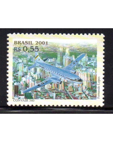 C2414 Aeronaves pioneiras da aviação  comercial no Brasil "Convair 340" 23.434 Mint