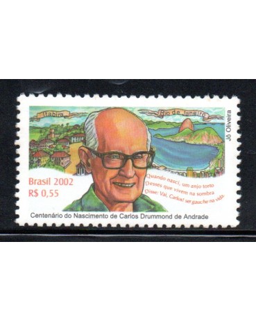 C2491 Centenário do nascimento de Carlos Drummond de Andrade 23.436 Novo